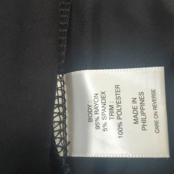 New York & Company top women's size small S black stretch Rayon blend - Picture 10 of 11
